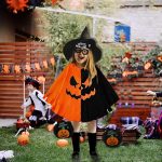 Pumpkin Cape Costume Costumes Halloween Child, Wizard Cape for Children, Wizard Cape with Hat, Pumpkin Bag, Witch Costume for Children Ghost Costume, Halloween Cosplay Carnival - Imagen 6