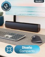 MAJORITY Bowfell Sound Bar TV | Bluetooth Sound Bars PC | 50W 2.0 Stereo TV Speakers | 39 cm Soundbar | Optical Wireless Sound Bar Speaker, USB, AUX | Remote Control Included (Black) - Imagen 5