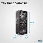 MAX MAX212 – Passive Speaker 1400 W with Dual Woofer 30 cm (12 inches), Carrying Handles and Robust Design, Ideal as an Acoustic Box for DJs, Parties or Powerful Portable Sound Systems - Imagen 7