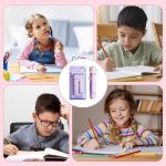 1 x Unicorn Retractable Eraser for Children, Stationery for Children's Parties, School, Home, Office (Purple) - Imagen 6