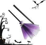 Escoba De Bruja Infantil Para Halloween,Accesorios De Disfraz Infantil De Escoba De Bruja | Suministros Para Fiestas Infantiles Niños Y Niñas Fiestas Festivales Colegio