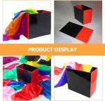 ibasenice 3 Piece Box Magic Accessories Illusions Trick Accessories Fire Pit Cover Square Wizard Illusion Tricks Dolls Silk Scarf Cloth Wire Box - Imagen 9