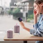Deeyaple Portable Small Bluetooth Speaker Music Box 5.3 IPX7 Waterproof Wireless Stereo Pairing Hands-free RGB Light for Outdoor, Camping, Garden, Party (Rose Red) - Imagen 9