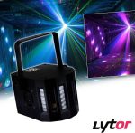 Set of 2 Derby Black DJ Sound Lights and 4 RGBW LED + Gantry - Imagen 4