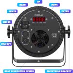 RGBWA UV Par LED Spotlights 200W, 18 LED Stage Lights with D MX 7/10CH and Strobe Mode, Professional DJ Light for Disco Bar Party Weddings Shows Christmas Halloween - Imagen 5