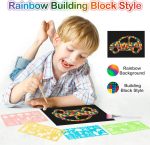 Mocoosy 60 Pieces Scratch Paper Art Set for Kids (Building Blocks + Rainbow) - Imagen 3