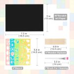 Mocoosy 60 Pieces Scratch Paper Art Set for Kids (Building Blocks + Rainbow) - Imagen 4