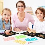 Mocoosy 60 Pieces Scratch Paper Art Set for Kids (Building Blocks + Rainbow) - Imagen 5