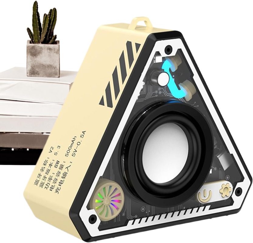 Manolyee Portable Speaker – Rechargeable Battery Powered Small Wireless Speaker, Rechargeable Amplified Bass Stereo Sound Equipment for Travel, Shower and Gym