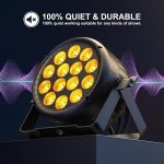 210W RGBW LED Par Spotlight, Silent DMX512 LED Stage Light, High Brightness Disco Light with Sound Control for Party, DJ, Theatre Club, Wedding and Halloween - Imagen 6
