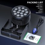 210W RGBW LED Par Spotlight, Silent DMX512 LED Stage Light, High Brightness Disco Light with Sound Control for Party, DJ, Theatre Club, Wedding and Halloween - Imagen 7