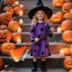 Witch Broom for Toddlers, Halloween Costume Accessories Witch Broom - Imitation Game Accessories for Children's Parties Birthday Carnival Haunted House - Imagen 3