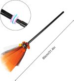Witch Broom for Toddlers, Halloween Costume Accessories Witch Broom - Imitation Game Accessories for Children's Parties Birthday Carnival Haunted House - Imagen 5