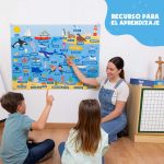 BONNYCO Felt Chalkboard with 107 Sea Animal Figures, Toys Children Montessori, Gifts for Children 3 to 8 Years. Sensory Panel Autism, Children's Educational Games Christmas - Imagen 3