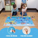 BONNYCO Felt Chalkboard with 107 Sea Animal Figures, Toys Children Montessori, Gifts for Children 3 to 8 Years. Sensory Panel Autism, Children's Educational Games Christmas - Imagen 6
