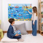 BONNYCO Felt Chalkboard with 107 Sea Animal Figures, Toys Children Montessori, Gifts for Children 3 to 8 Years. Sensory Panel Autism, Children's Educational Games Christmas - Imagen 9