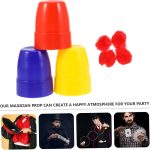 30 Pieces Magic Party Accessories Cup with Lid and Straw Cups and Balls Tool Cup Drinking Cup Strut Bolster Cup Trick Accessory Wizard Object Plastic - Imagen 4