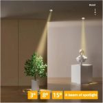 Foco de Escenario, s LED empotrados de 5 W, 7 W y 9 W, ángulo de haz pequeño de 3°, 8° y 15°, for techo, for el hogar, cuadros, museos de arte.(White 5W 8 degree,6000K cold) - Imagen 3