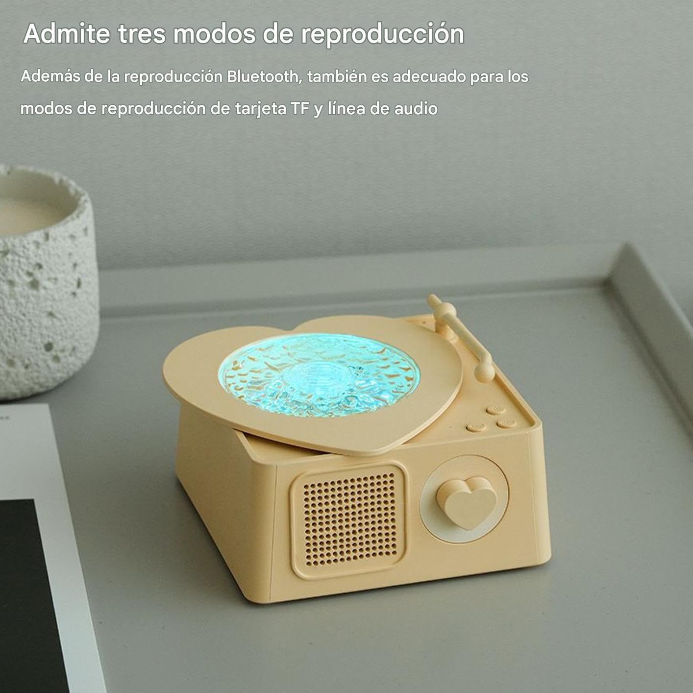 Altavoz Portátil,Equipo de Audio Musical con Sonido Envolvente - Equipo Moderno con Proyección de Colores para Dormitorio Salón Terraza Playa y Autocaravanas - Imagen 3