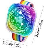 Luz de discoteca – Reloj de luz LED de escenario con activado por sonido – Pulsera USB recargable para el hogar, habitación, coche, cumpleaños, Halloween, Navidad, decoración de boda - Imagen 4