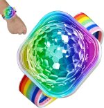 Luz de discoteca – Reloj de luz LED de escenario con activado por sonido – Pulsera USB recargable para el hogar, habitación, coche, cumpleaños, Halloween, Navidad, decoración de boda - Imagen 9