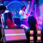 200W Wallwasher Stage Light, RGBW 768 LED Strobe Stage Lighting with DMX and Sound Activation for Disco DJ Bar Christmas Halloween Weddings - Imagen 3