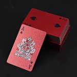 Plastic Waterproof Poker Cards – Red Dragon Pattern Deck 1 Deck, Dimensions 5.5 x 8.6 cm, Playing Gold Foil Creative Deck Frosted Face Cards Playing Cards - Imagen 6