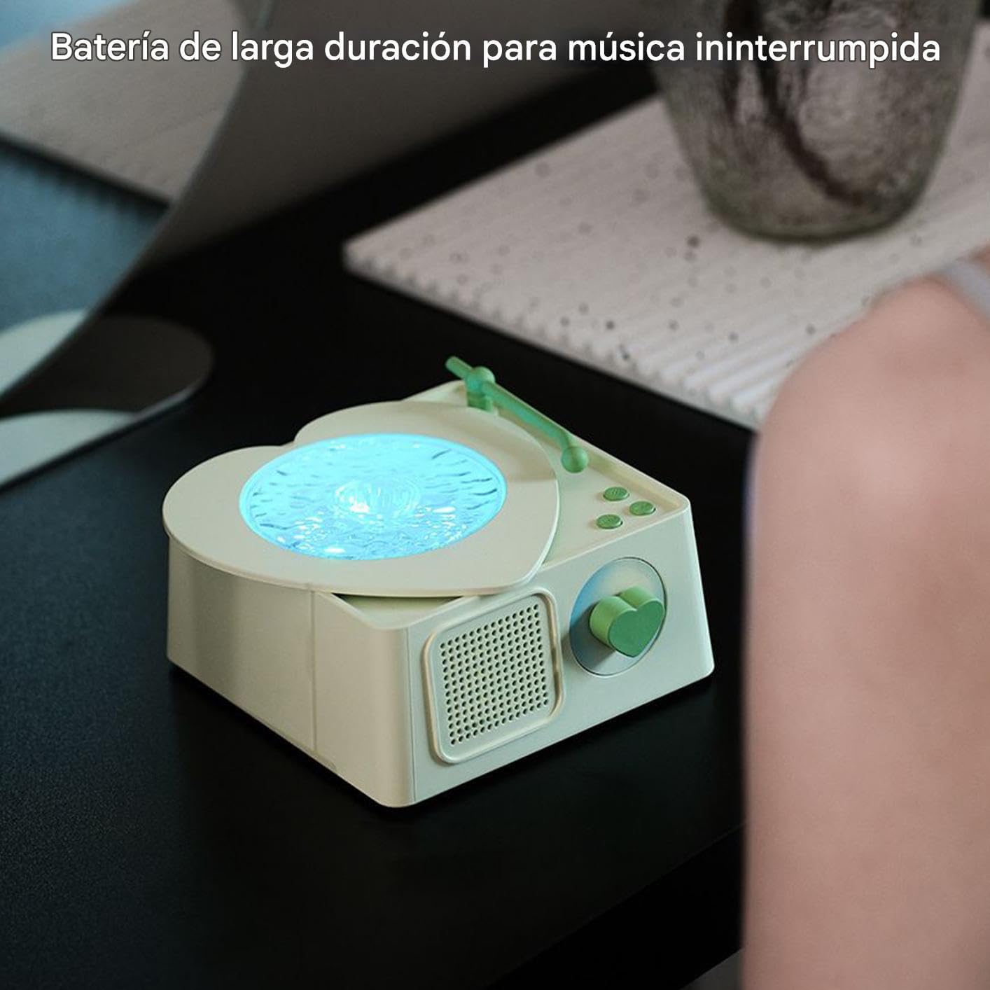 Altavoz Portátil | Altavoz con Sonido Envolvente - Equipo Moderno con Proyección de Colores para Dormitorio Salón Terraza Playa y Autocaravanas - Imagen 8