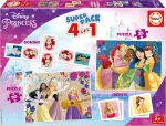 Educa - Superpack Disney Princess | Board Games and Puzzles for Children: Dominoes, Identic with 28 Cards and 2 Puzzles of 25 and 50 Pieces