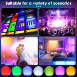 Wallwasher Light Bar, Rtktoup 9 x 6 W RGBW LED Bar Professional Disco Lights Stage DMX 512 with Remote Control Strobe Lighting for DJ Parties Home Disco Outdoor, 4 PCS - Imagen 7