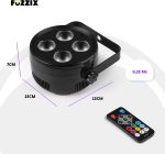 Fuzzix PLF20 LED Par Can Light with DMX, 4x 12W RGBAW-UV, Disco Party Light, LED DJ Light for Events, Automatic Shows, Remote Control, Sound Activation and 6/10 DMX Channel Control - Imagen 8