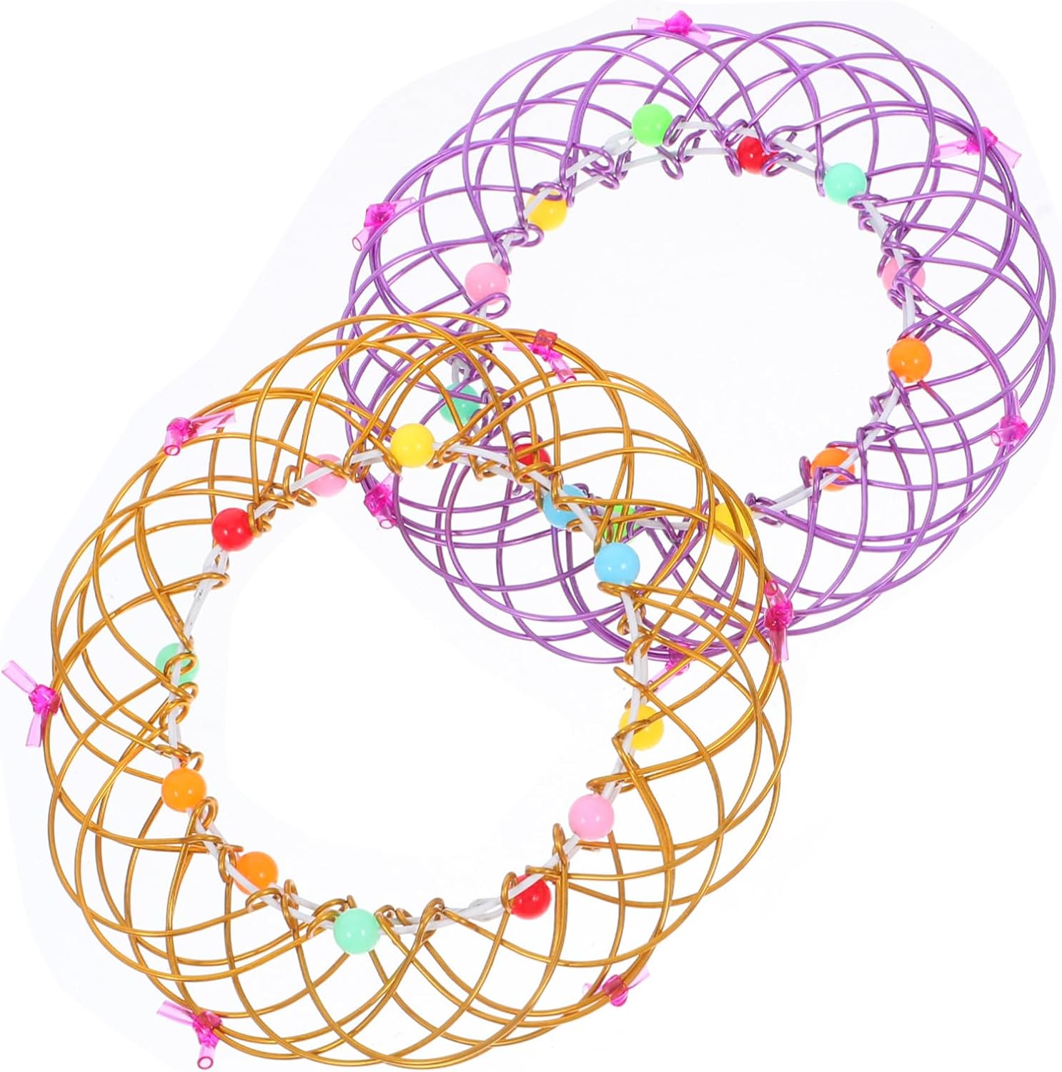 BESTonZON 2pcs Transformable Toys Flexible Iron Magic Loops for Party BESTonZON 2pcs Transformable Toys Flexible Iron Magic Loops for Party Toy Acting Accessories for Kids Tricks and Crafts