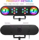 DJ Light with Tripod, Bar Lights, Spinning Ball Disco, Remote Control and Stage Light System, Activated for Bars, Concerts, Furniture, Dance, Wedding, Halloween - Imagen 3