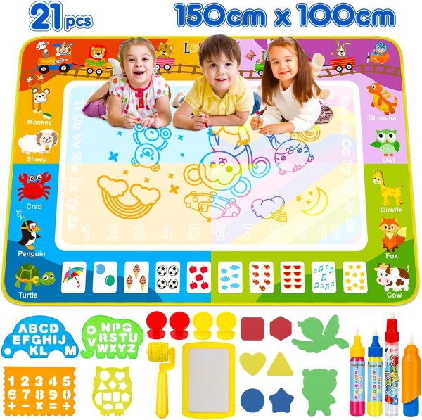 lenbest Children's Toys 2 3 Years - 150 x 100 cm Carpet Painting Water Children - Toys Girl 2 3 4 Years - Educational Games - Gift Boy Girl