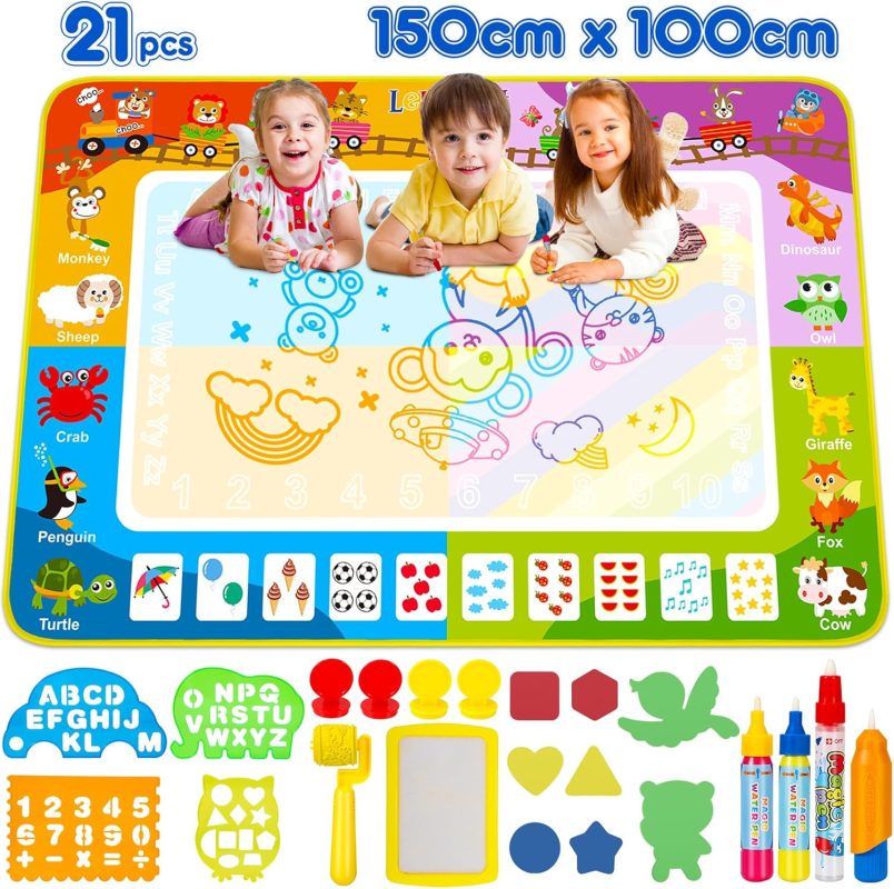 lenbest Children's Toys 2 3 Years - 150 x 100 cm Carpet Painting Water Children - Toys Girl 2 3 4 Years - Educational Games - Gift Boy Girl