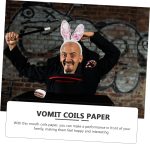24 Pieces Spitting Paper Stage Mouth Paper Coils Mouth Bobbins Paper Stage Prop Funny Funny Vomit Paper Stage Tricks - Imagen 7