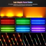 U`King 4 Pieces LED Spotlight RGB Wall Wash Stage Light 450W LED Band Stage Lights with DMX Control Strobe Light Bars for Disco Stages Wedding Outdoor Party - Imagen 4