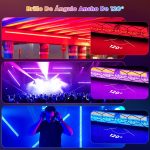 U`King 4 Pieces LED Spotlight RGB Wall Wash Stage Light 450W LED Band Stage Lights with DMX Control Strobe Light Bars for Disco Stages Wedding Outdoor Party - Imagen 5