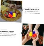 GARVALON 30 Pieces Magic Party Accessories Cup for Drinking Cup Tools Trick Cups and Balls Cups and Balls Cup with Lid and Straw Plastic Trick Accessory - Imagen 7