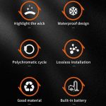 Luces Estroboscópicas para Automóvil, Luces LED Estroboscópicas Solares Multicolor, Iluminación De Emergencia para Moto Casa Camping Y Eventos Nocturnos - Imagen 5