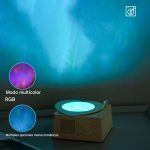 Altavoz Portátil Inalámbrico - Equipo de Audio Musical con Sonido Envolvente - Equipo Moderno con Proyección de Colores para Dormitorio Salón Terraza Playa y Autocaravanas - Imagen 8