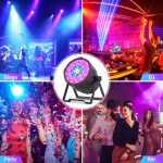 4-in-1 Focus Zoom Party Lights Indoor, RGBW LED Par Light DJ Booth Set, Coloring Effect Uplighters with Sound Activated Strobe Control DMX Control, for DJ Events 1pcs - Imagen 7
