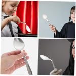 Uonlytech 10 Piezas Trucos de Cuchara Flexible para Magos Propiedades Divertidas para Espectáculos Callejeros Juguetes de Ilusión Fácil para Adultos - Imagen 4