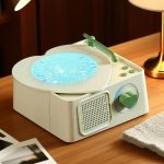 Altavoz Portátil | Altavoz Inalámbrico para Música - Equipo de Entretenimiento con Luz RGB en Forma de Tocadiscos para Sala Picnic - Imagen 3