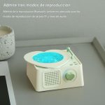Altavoz Portátil | Altavoz Inalámbrico para Música - Equipo de Entretenimiento con Luz RGB en Forma de Tocadiscos para Sala Picnic - Imagen 8