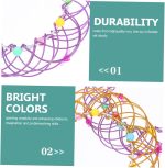 Gatuida 2piezas Juguetes Transformables De Hierro Flexibles Bucles Mágicos para Trucos De Juguetes De Fiesta y Manualidades para Desarrollar Habilidades Infantiles - Imagen 3