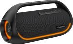 Tronsmart Bang Upgraded Edition 60W Portable Speaker, Powerful, LED Lights and Bluetooth 5.3, Waterproof IPX6 and Power Bank, Stereo Sound, AUX and TF, with NFC, for Party.