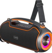 Portable Powerful Bluetooth Speaker Best Outdoor Speaker Bluetooth Speaker 200W Peak Power, IP65 Waterproof, 2 x Subwoofer Increase TWS/TF/USB/AUX, Ideal for Home/Meetings