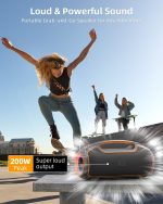 Portable Powerful Bluetooth Speaker Best Outdoor Speaker Bluetooth Speaker 200W Peak Power, IP65 Waterproof, 2 x Subwoofer Increase TWS/TF/USB/AUX, Ideal for Home/Meetings - Imagen 4