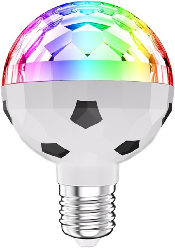 Disco Ball | Dance Lights for Party, Lamp Ball Rotating Switch LED Energy Saving Soft Wick Design Football for Bedroom KTV Outdoor Stage Wedding